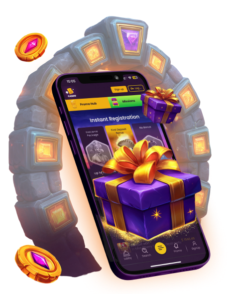 Screenshot der Bizzo Casino App Oberfläche mit Spielauswahl